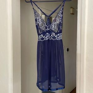 Blue Lace babydoll night gown
